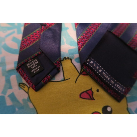 Custom Ermenegildo Zegna Tie Made for Heart Vacular Institute Striped Silk Italy - Picture 4 of 6